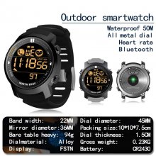 Smart sports metal watch heart rate waterproof swimming bluetooth watch calorie consumption tactical watch
