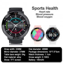 Full touch color screen smart sports mens and womens watch heart rate blood pressure bluetooth call reminder multi-function health smart watch