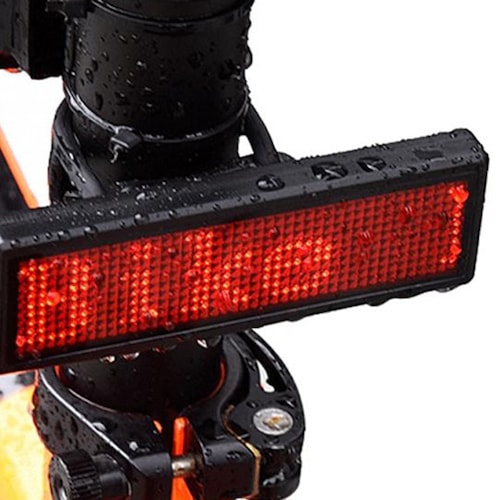 Outdoor Bike Warning Light Bicycle Taillight Advertising Lamp USB Charging for Backpack Helmet