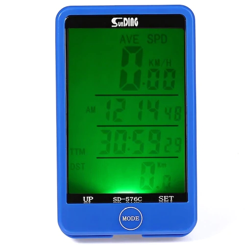 SunDing SD - 576C Touch Screen Wireless Bicycle Computer Odometer - Blue
